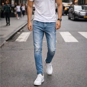 American Eagle Athletic Skinny Jeans Mens 28x28 Blue Denim